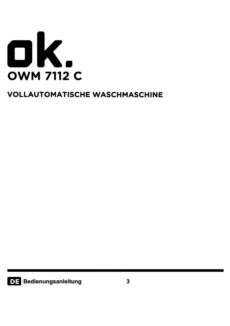 OK OWM 7112 C Bedienungsanleitung