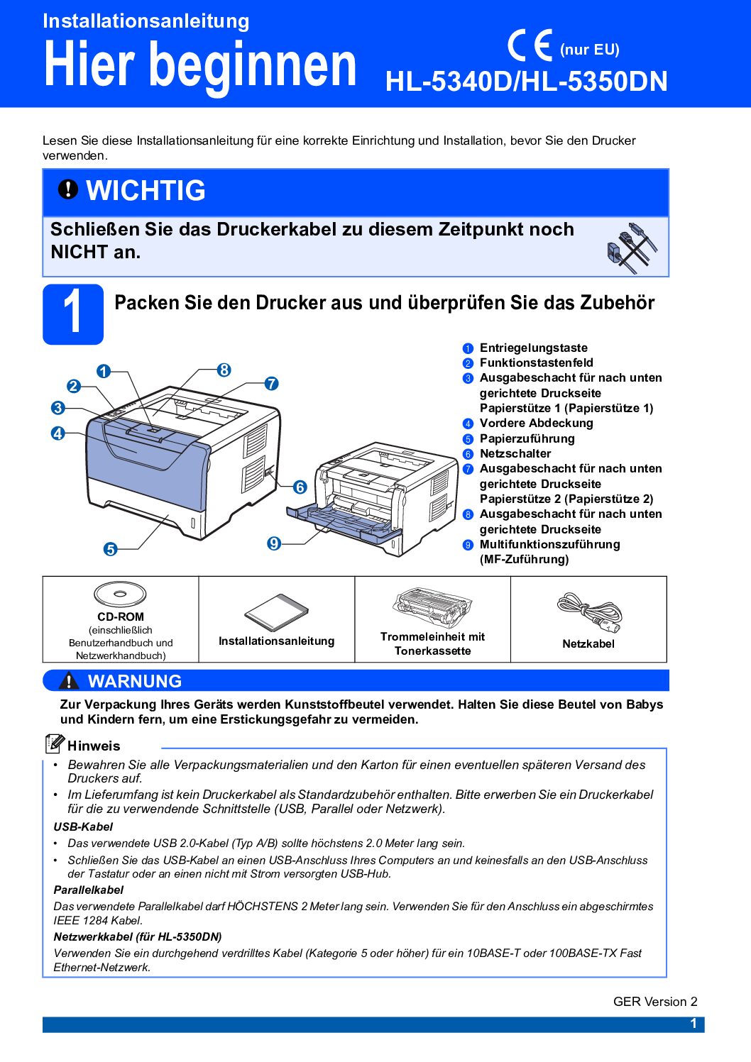 Brother HL-5350DN Bedienungsanleitung