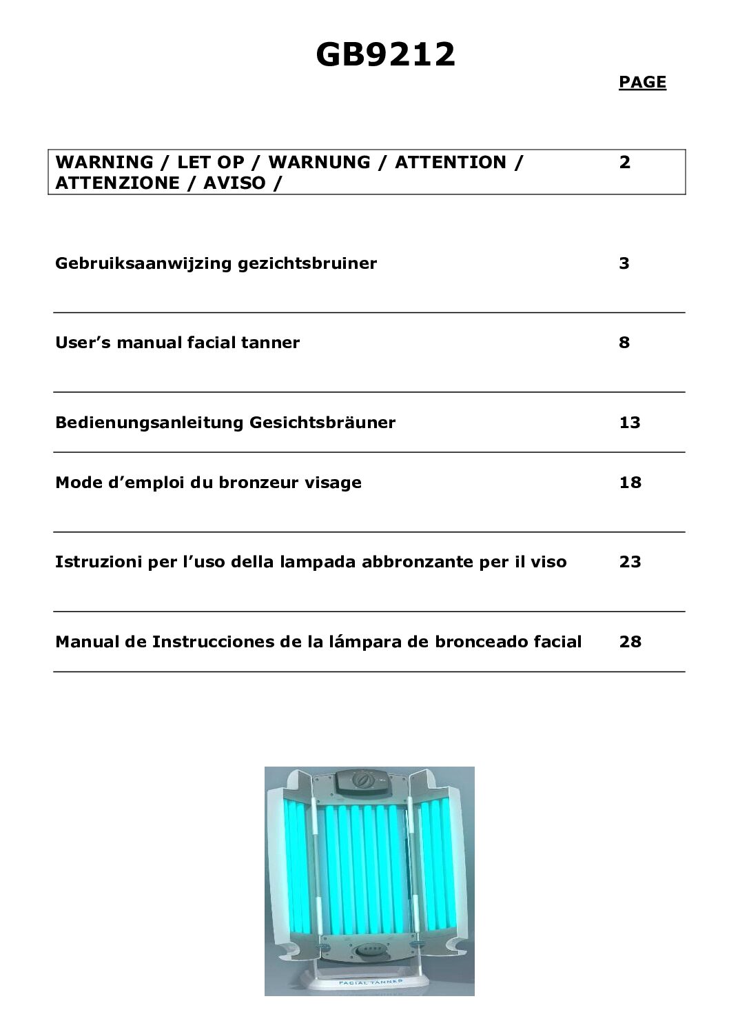 Eurosolar 9212 Bedienungsanleitung