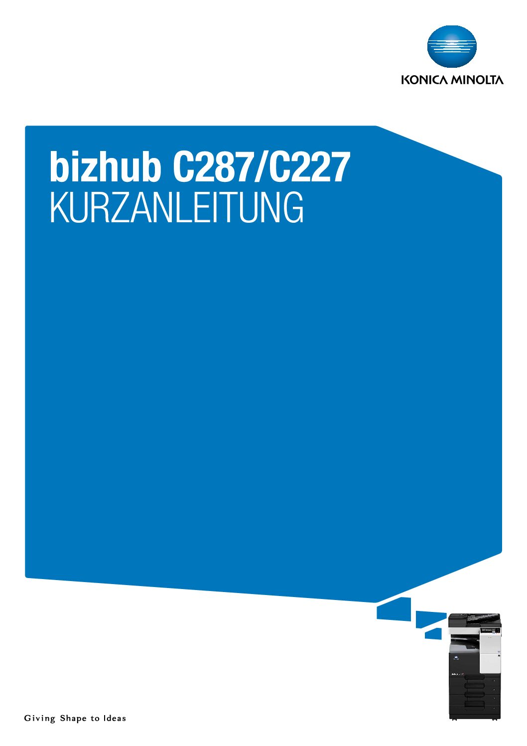 Konica Minolta Bizhub C227 Bedienungsanleitung